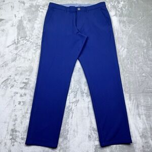 Bonobos Golf Athletic Fit Sz 32 Blue Recycled Polyester Pant Trouser Performance